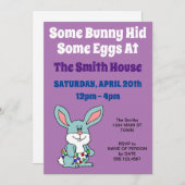 Einige Bunny Hid Eggs Ostereier Jagd Einladung (Vorne/Hinten)