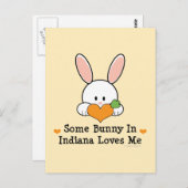 Einige Bunny in Indiana Lieben ich Postkarte (Vorne/Hinten)