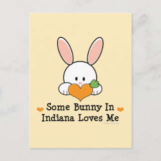 Einige Bunny in Indiana Lieben ich Postkarte