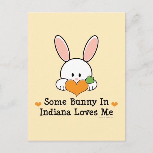 Einige Bunny in Indiana Lieben ich Postkarte (Vorderseite)