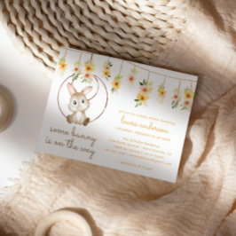 Einige Bunny ist auf dem Weg Boho Rabbit Baby Dusc Einladung