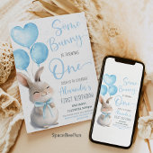 Einige Bunny ist ein Bow Bunny 1. Birthda Einladung