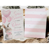 Einige Bunny ist ein Bow Bunny 1. Birthda Einladung