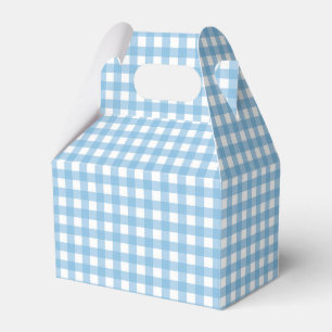Einige Bunny ist One blue Gingham Birthday Geschenkschachtel