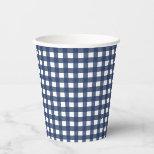 Einige Bunny ist One blue Gingham Birthday Pappbecher