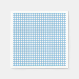 Einige Bunny ist One blue Gingham Birthday Serviette