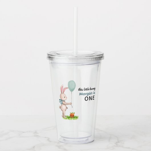 Einige Bunny ist One Niedlich Rabbit Balloon 1. Ge Acryltrinkbecher (Vorderseite)