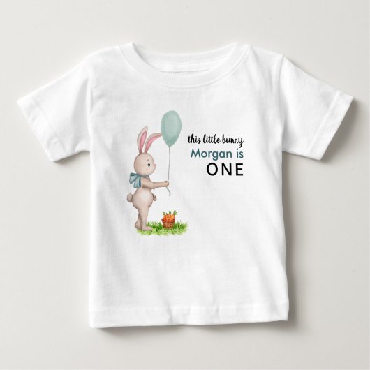Einige Bunny ist One Niedlich Rabbit Balloon 1. Ge Baby T-shirt (Vorderseite)