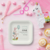 Einige Bunny ist One Niedlich Rabbit Balloon 1. Ge Pappteller (Party)