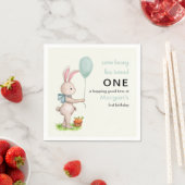 Einige Bunny ist One Niedlich Rabbit Balloon 1. Ge Serviette (Beispiel)