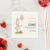 Einige Bunny ist One Niedlich Rabbit Balloon 1. Ge Serviette (Beispiel)