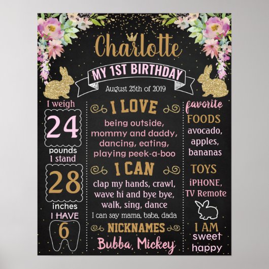 Einige Bunny machen einen ersten Geburtstag Poster (Vorne)