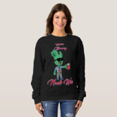 Einige Bunny Needs Wine Spaß Sweatshirt (Vorne ganz)