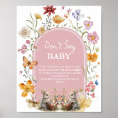 Einige Bunny Oaster sagen nicht Baby Dusche Schild (Vorne)