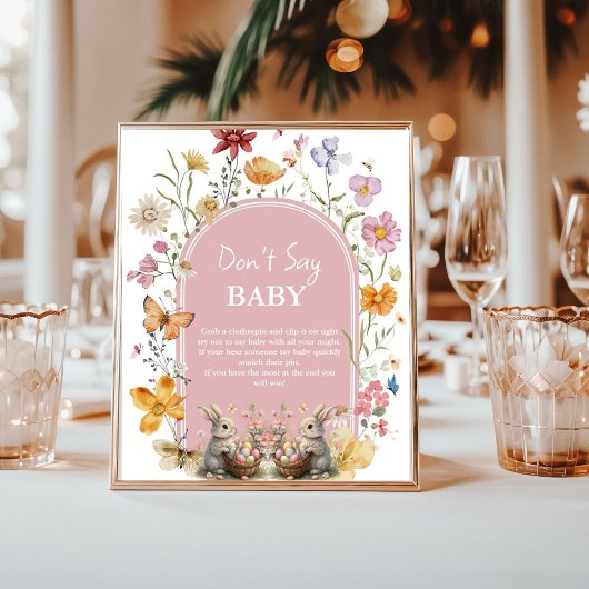 Einige Bunny Oaster sagen nicht Baby Dusche Schild