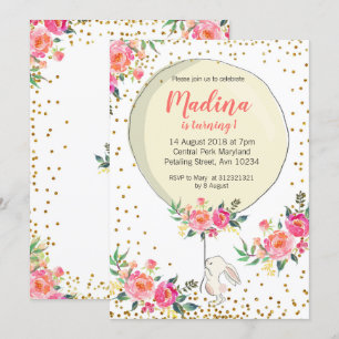 Einige Bunny Oaster Spring Geburtstagseinladungen Einladung