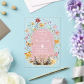 Einige Bunny Oaster Wildblume Kinderdusche Acryleinladungen (In Situ (Hochzeit))