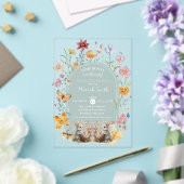 Einige Bunny Oaster Wildblume Kinderdusche Acryleinladungen (In Situ (Hochzeit))