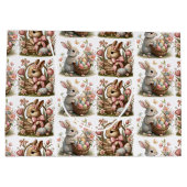 Einige Bunny Oaster Wildblume Kinderdusche Große Geschenktüte (Rückseite)