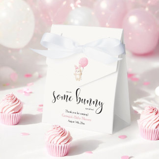 Einige Bunny Pink Bow Ballon Bunny Baby Dusche Geschenkschachtel