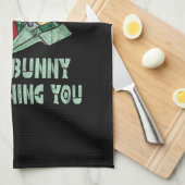 Einige Bunny sieht dir Ostersonne zu Geschirrtuch (Viertel Falte)