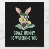 Einige Bunny sieht dir Ostersonne zu Weinetikett (Einzelnes Label)