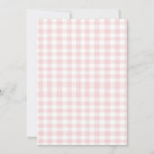 Einige Bunny Special Pink Gingham Baby Dusche Einladung (Rückseite)