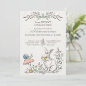 Einige BUNNY verwandeln ein rustikales Wald Einladung (Stehend Vorderseite)