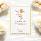 Einige Bunny Watercolor Balloon Bunny Baby Dusche Einladung