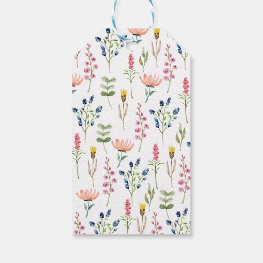 Einige Bunny Wildblume Party Vielen Dank für Ihr I Geschenkanhänger (Rückseite)