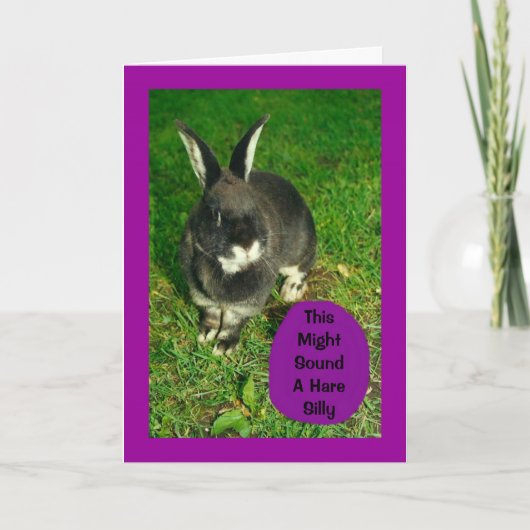 Einige Bunny wünscht Ihnen viel Glück für Ostern! Karte (Vorderseite)