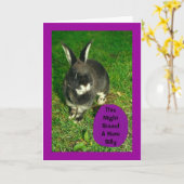 Einige Bunny wünscht Ihnen viel Glück für Ostern! Karte (Gelbe Blume)