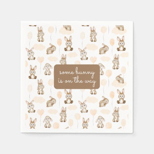 Einige Bunny's auf dem Weg Gender Neutral Baby Dus Serviette (Vorderseite)