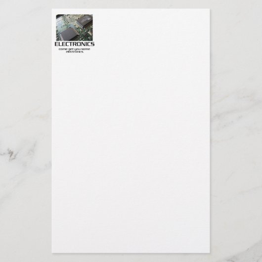 Einige Elektronik. Briefpapier (Vorderseite)