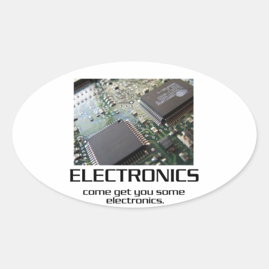 Einige Elektronik. Ovaler Aufkleber (Vorderseite)