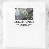 Einige Elektronik. Rechteckiger Aufkleber (Tasche)