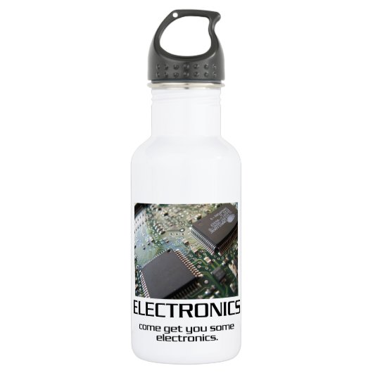 Einige Elektronik. Trinkflasche (Vorderseite)