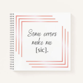 Einige Fehler Chic Square Notebook Notizblock