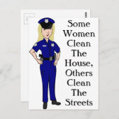 Einige Frauen - Spaß für saubere Polizei Postkarte (Vorne/Hinten)