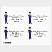 Einige Frauen - Spaß für saubere Polizei Rechteckiger Aufkleber (Blatt)