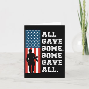 Einige gaben alle US-Flagge amerikanischen Mens Fr Karte