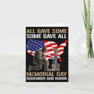 Einige gaben Memorial Day Denken Sie an die Gefall Karte