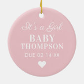 Einige Geschenke pink erwarten Baby Maternity Foto Keramik Ornament (Hinten)