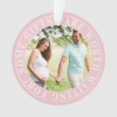 Einige Geschenke pink erwarten Baby Maternity Foto Ornament (Vorderseite)