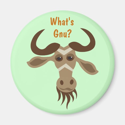 Einige Gnu Stuff_Gary Gnu_Was ist Gnu? Magnet (Vorne)