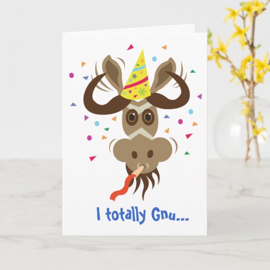 Einige Gnu Stuff_I total Gnu...es ist dein Geburts Karte (Gelbe Blume)