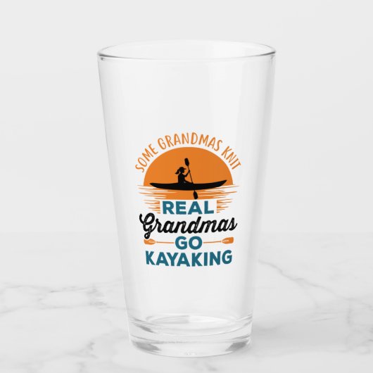 Einige Grandmas Strick Real Grandmas Go Kajak Glas (Vorderseite)