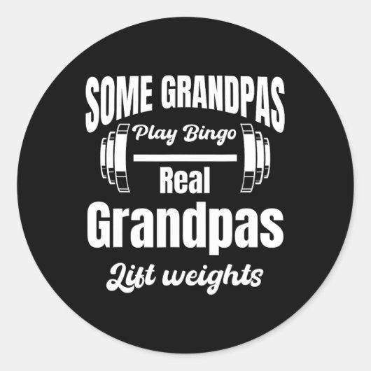 Einige Grandpas spielen Bingo Real Grandpas Lift G Runder Aufkleber (Vorderseite)