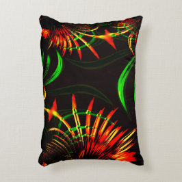 Einige Gras-Blätter, Feuerfarben in "Blume-Blätter Dekokissen