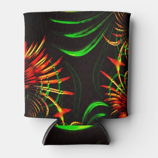 Einige Gras-Blätter, Feuerfarben in "Blume-Blätter Dosenkühler (Vorderseite)